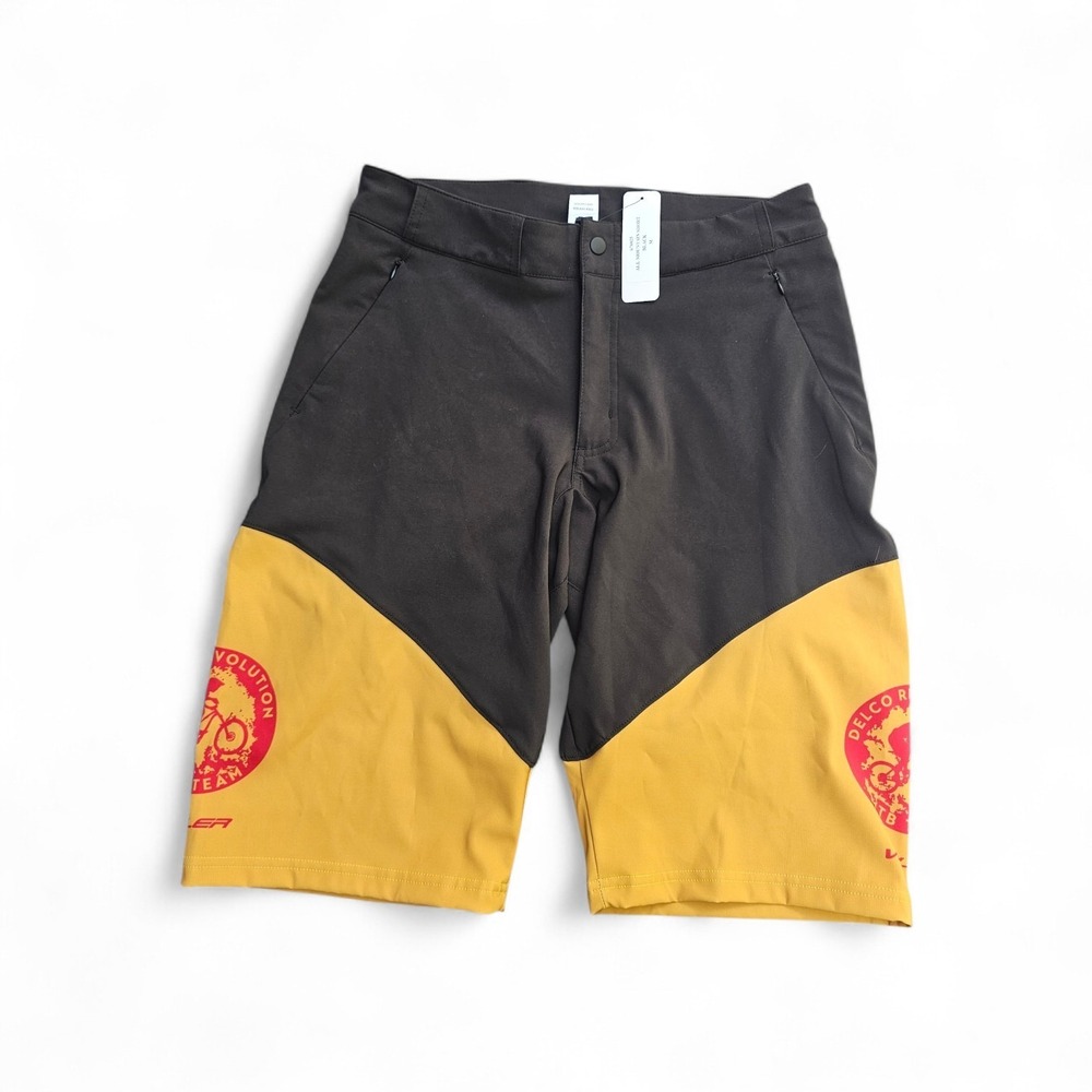 Voler The All Mountain‎ Short Black Yellow Athletic Cycling Shorts  Mens Medium
